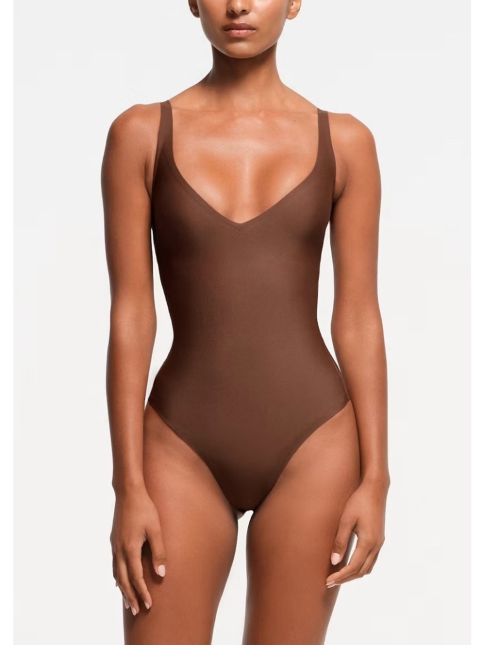 Skims Body Core Sculpt Plunge Thong Bodysuit Color Jasper Size XL
